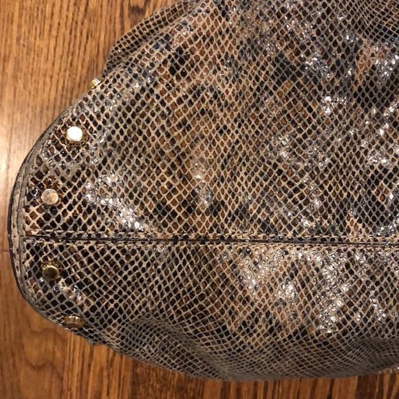 Michael Kors faux snakeskin studded grey bag - Picture 7 of 12